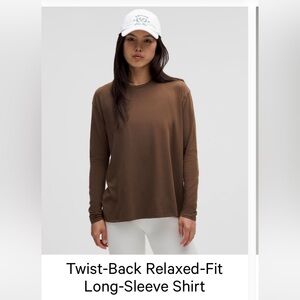 lululemon athletica Java Long Sleeve Twist Back Top - Size Small